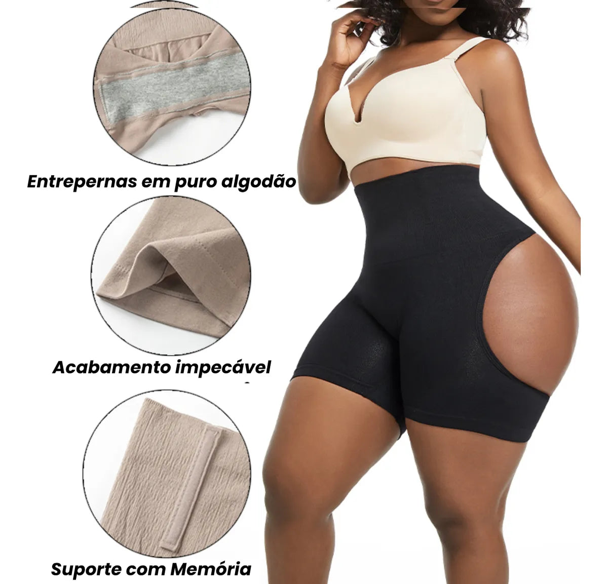Bragas Moldeadoras de glúteos para Mujer negro XL/XXL - additional image 3